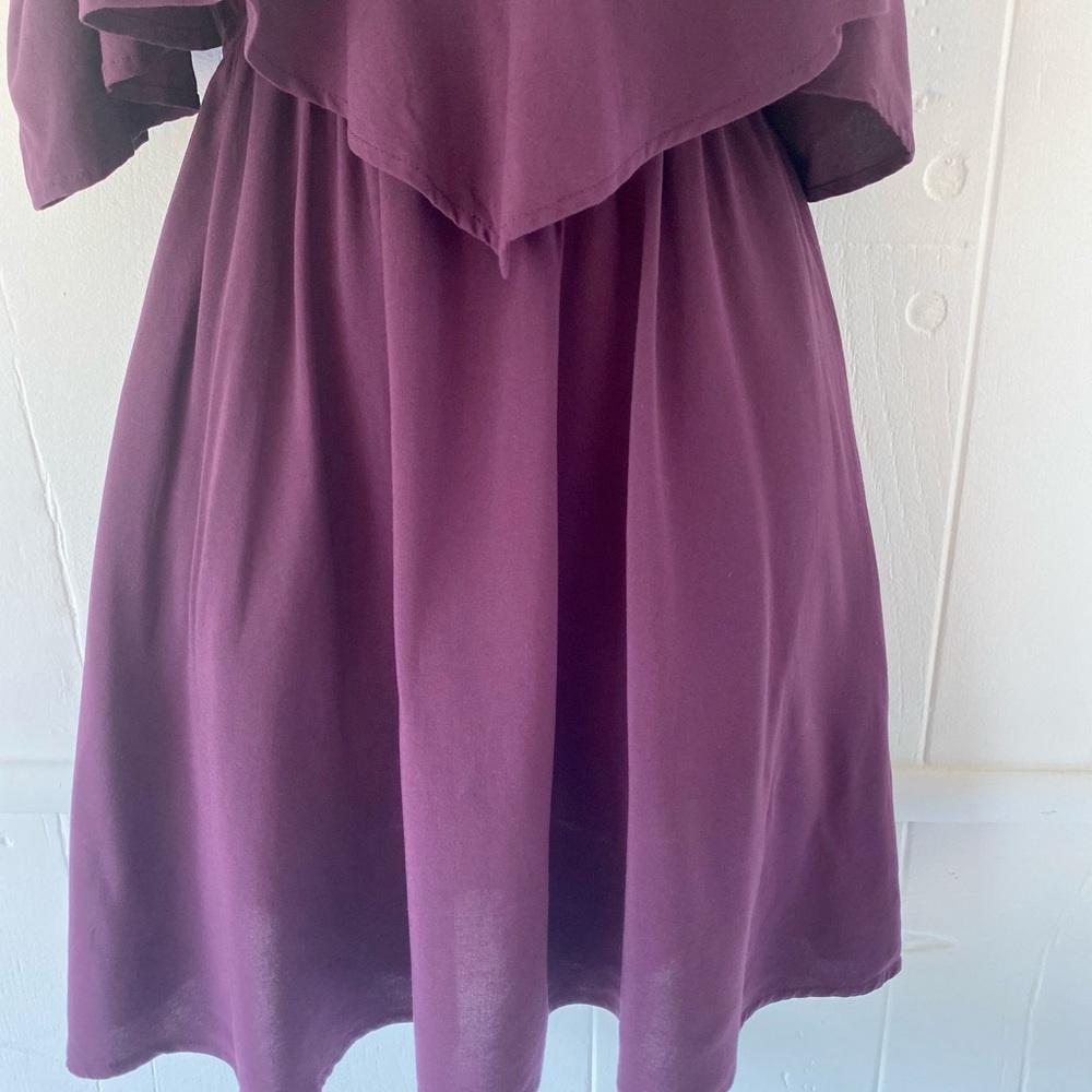 Purple Ruffle Top Tank Dress - Picture 6 of 10